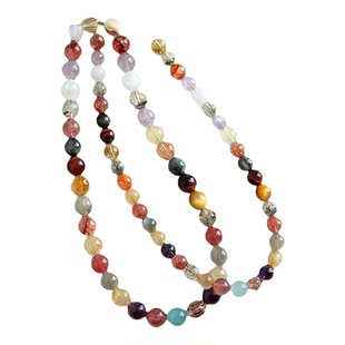 【杭州灵隐】天然多宝水晶串珠项链发晶串珠好运招财项坠韦雪同款