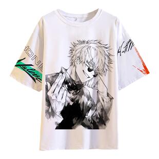 咒术回战短袖T恤五条悟周边动漫二次元学生青少年大码上衣服男女