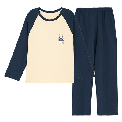 猫人儿童家居服套装纯棉男童睡衣