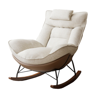 单人沙发椅泽西岛椅客厅中古风皮沙发椅子休闲懒人椅实木复古躺椅