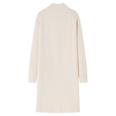 中和休闲半高领直筒毛衣女长款