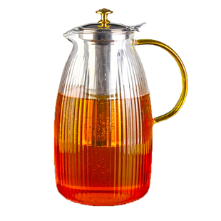 超大加厚玻璃茶壶耐热过滤网网红泡茶壶防爆套装明火家用煮茶餐厅