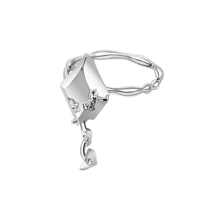 OMTO ACCESSORY菱石裂变戒套戒指女小众设计轻奢网红叠戴情侣对戒