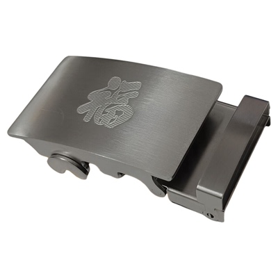 不锈钢自动扣男士腰带纯牛皮