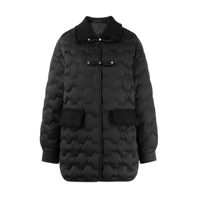 秋水伊人奥莱新中式气质翻领羽绒服2025年冬女白鸭绒保暖国风外套