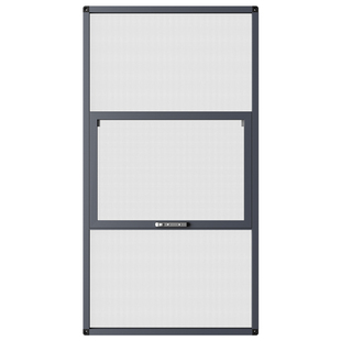 金刚网纱窗外推窗三推三段式外开平开窗户防护栏一体上下推拉自装