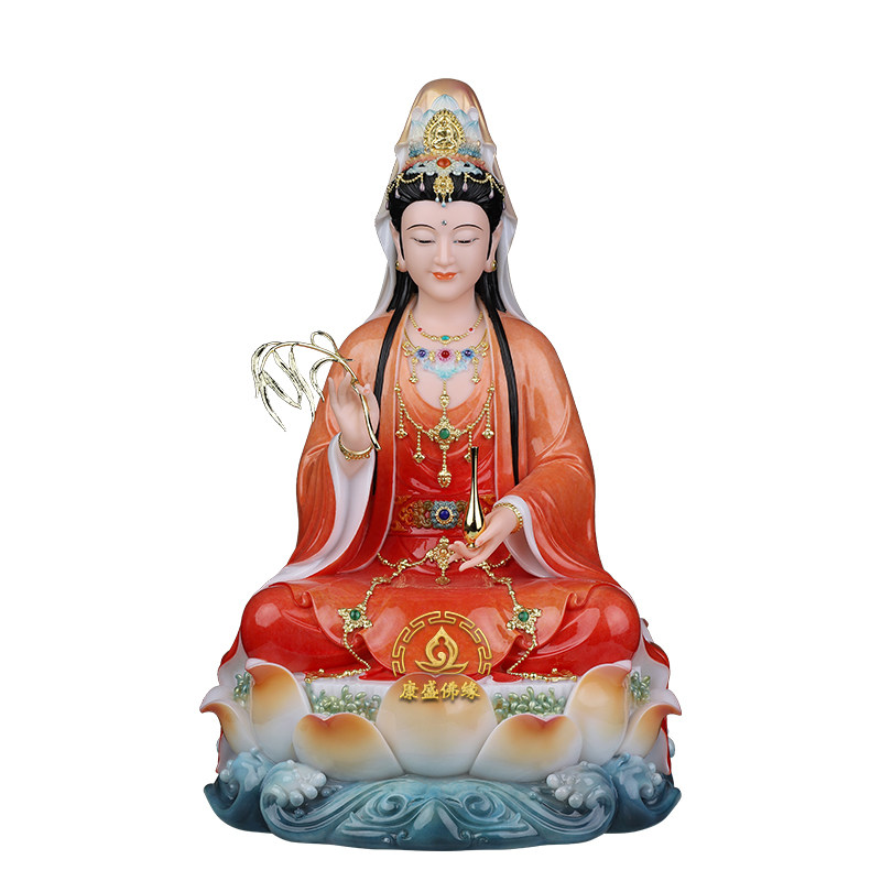 妙善观音菩萨佛像汉白玉家居摆件