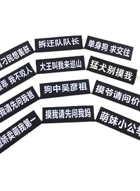 定制狗狗胸背带魔术字贴一对2个