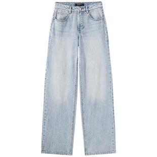 【天使系列】Miss Sixty2025夏季新款牛仔裤女破洞毛须边直筒裤