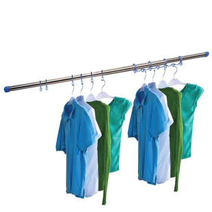 晾衣杆单杆阳台凉衣服杆子户外直杆型晒被架加粗不锈钢伸缩晒衣杆