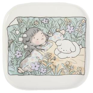 蓝莲花羡鸟文社吐骨碟餐桌家用骨头盘子陶瓷网红高颜值可爱小盘子