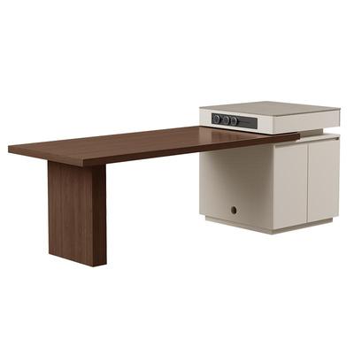 顾家家居法式复古耐磨原木风可伸缩一体化岛台餐桌7167政企补贴