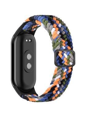适用小米手环10/9/8表带编织尼龙魔术贴5/6/7nfc版磁吸扣智能运动手表10pro/9pro腕带红米watch6/5男女配件