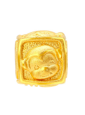 迷你足金手链李福记转运珠男女