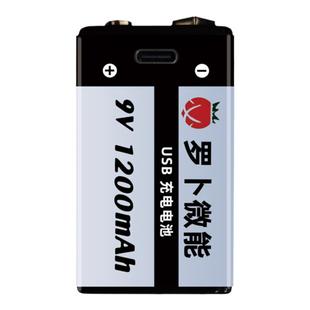 9v可充电方形电池大容量万能万用表话筒麦克风寻线仪烟雾报警器音响玩具车遥控器吉他6F22九号方块usb锂电池