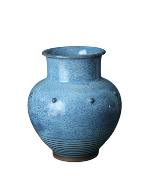 刘永召匣钵煤烧鼓钉旋纹罐钧瓷
