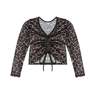 拉丁舞服2023新款长袖舞蹈服上衣女摩登舞服装网红恰恰练功服上装