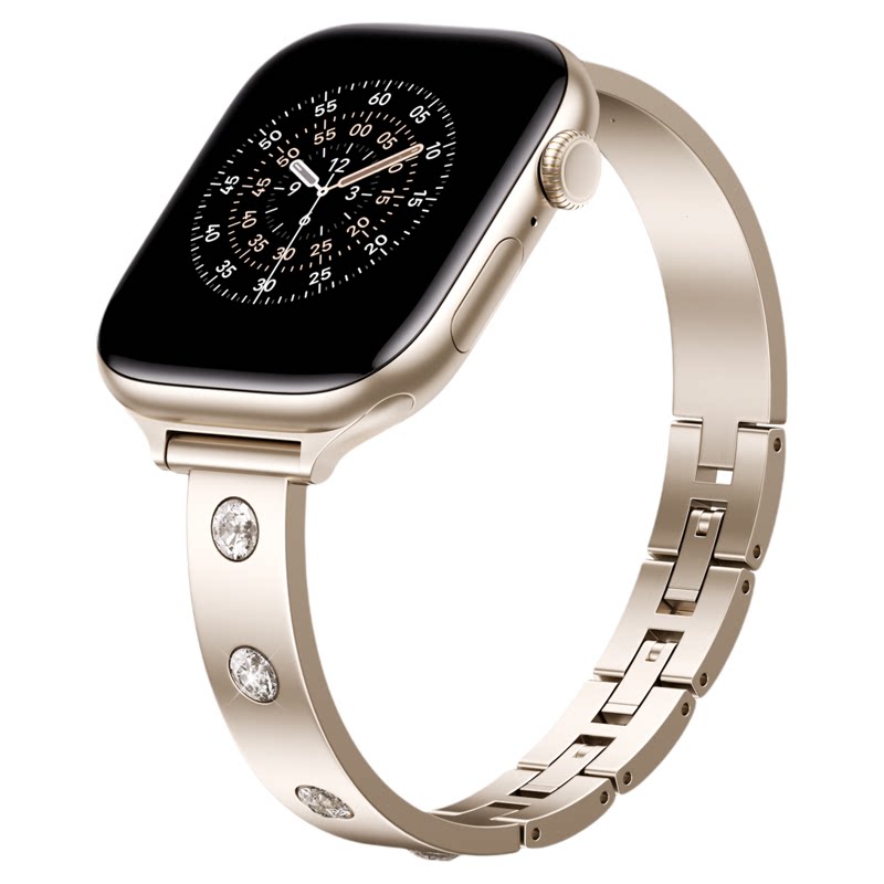 【明星同款】苹果s11手表表带女款适用iwatch11高级感applewatch新品夏s10腕表不锈钢se老钱风女9小众