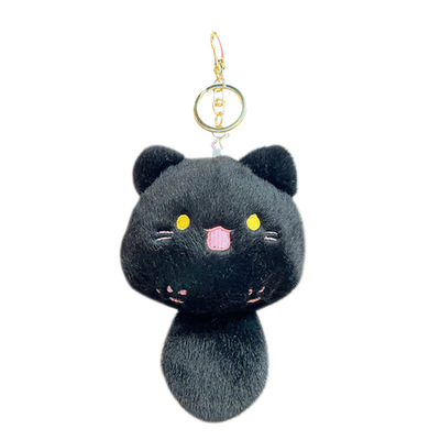 毛绒团团猫钥匙小挂件情侣钥匙链