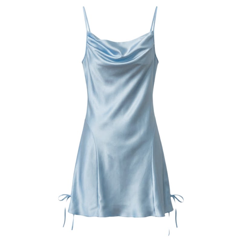 少女冰丝居家服薄款带胸垫睡裙