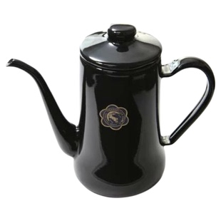 现货日本野田珐琅月兔印手冲壶搪瓷瓷细口户外烧水壶可直火