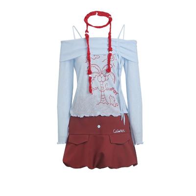 多巴胺少女短袖密拷海边套装