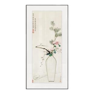 新中式入户玄关《平安如意图》背景装饰画走廊过道茶楼办公室挂画