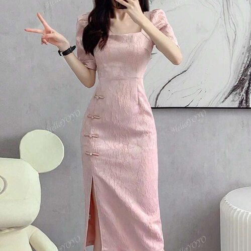 R 13726 New Chinese Style Dress 国风连衣裙 欧美跨境亚马逊外