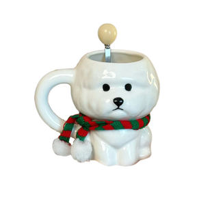 送礼圣诞礼物比熊马克杯送朋友杯子创意可爱少女心陶瓷大容量杯子