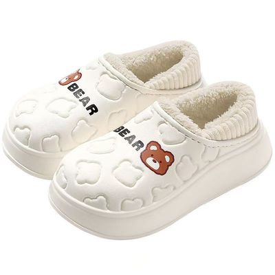 防水棉拖鞋女士秋冬季包跟2025新款室内家居防滑踩屎感可外穿棉鞋