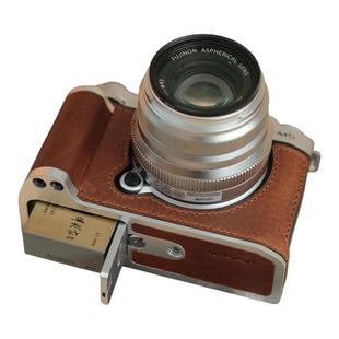 富士XM5真皮保护套手柄款防脱手X100VI皮套XS20XT5XT50相机包配件