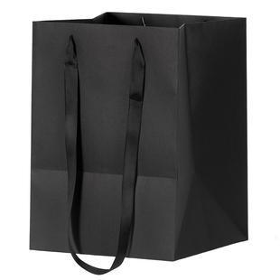 啤酒花束手提袋方形牛皮纸袋手提鲜花袋花盒礼品袋花店装花纸袋子