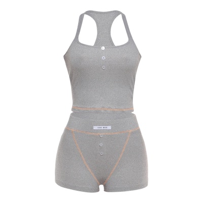 WEIRDPUSS慵懒运动风灰色套装