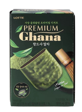乐天加纳抹茶涂层夹心饼干91g