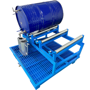 加厚钢制防渗漏托盘危废防泄漏油桶托盘放油桶倒油支架放置架子