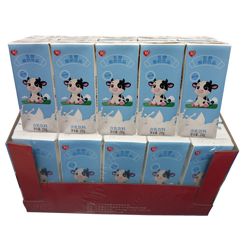 顺恩发酵酸奶整箱12盒250g酸牛奶饮品早餐营养脱脂奶新日期厂价销