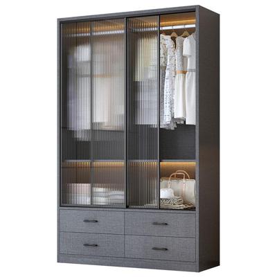 金斗满仓轻奢家用简易推拉门衣柜