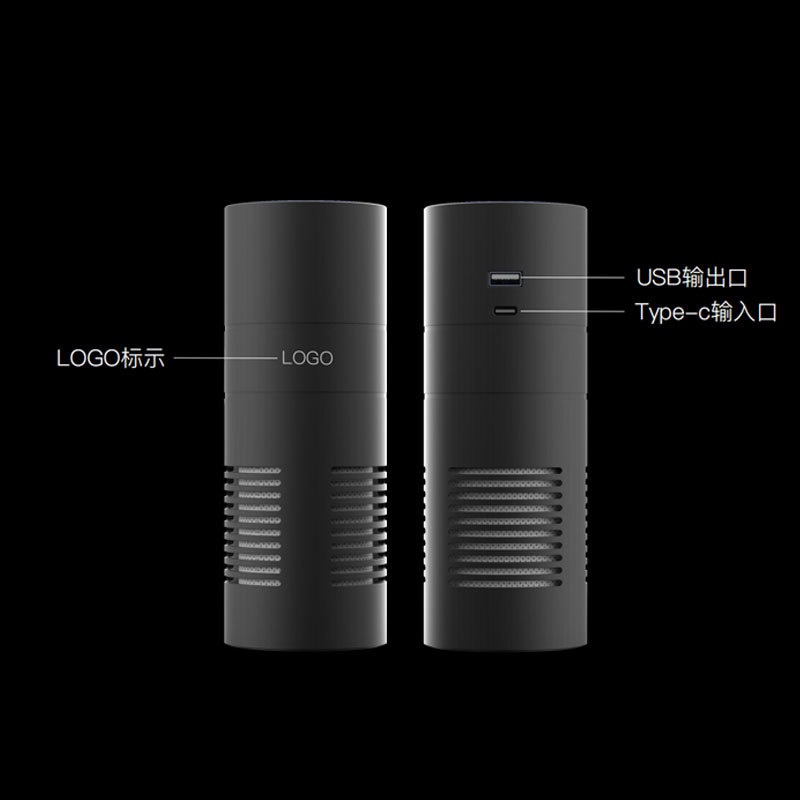 伦和无线净化器汽车用品负离子杀菌车载空气净化器迷你便携