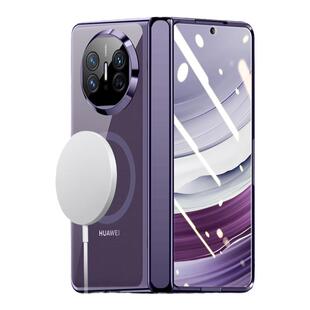 森迟适用华为matex7新款手机壳x6折叠屏壳膜一体铰链中轴全包壳x5典藏版奢华磁吸透明防窥后壳x3男士超薄外壳