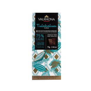 法芙娜法国原装进口图拉卡鲁75%黑巧纯可可脂巧克力条家庭零食70g