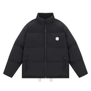 conklab冬季新款美式基础字母百搭羽绒服立领休闲加厚面包服外套