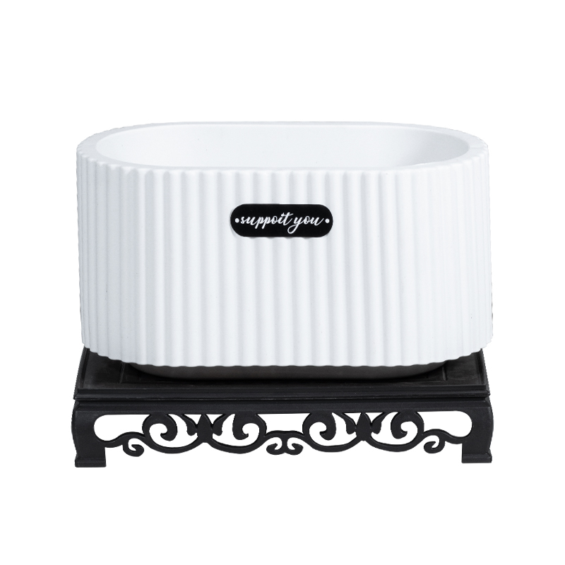 简约北欧树脂花盆矮款室内发财树郁金香创意花盆桌面多肉绿植花盆