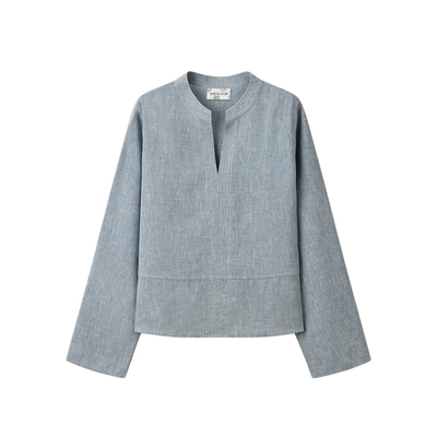 SESAAR亚麻苎麻三醋酸衬衫