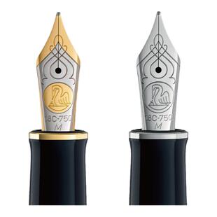 Pelikan百利金Souverän帝王M800/805笔尖EF/F/M/B/BB/IB意大利平头尖Italic nib特殊尖旋转替换18K德国制造