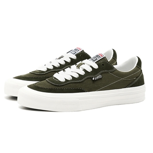 VISION官方  FLAT TOP橄榄绿低帮翻毛皮帆布鞋男女街头运动滑板鞋