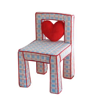 PAPAHUG 漫画椅子餐椅家用靠背凳子化妆凳子爱心休闲椅单人沙发椅