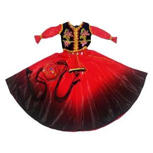 儿童新疆舞蹈演出服小小古丽元旦维吾尔族哈萨克少数民族服装女童