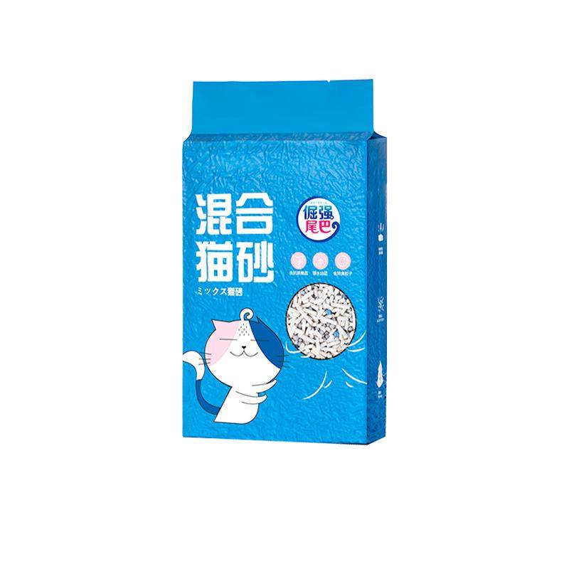 倔强尾巴混合猫砂豆腐沙膨润土除臭结团猫咪无尘20斤实惠装