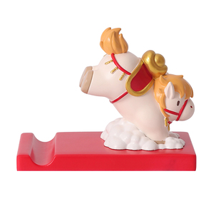 创意马年生肖吉祥物手机支架小摆件办公桌面治愈装饰新年礼物实用