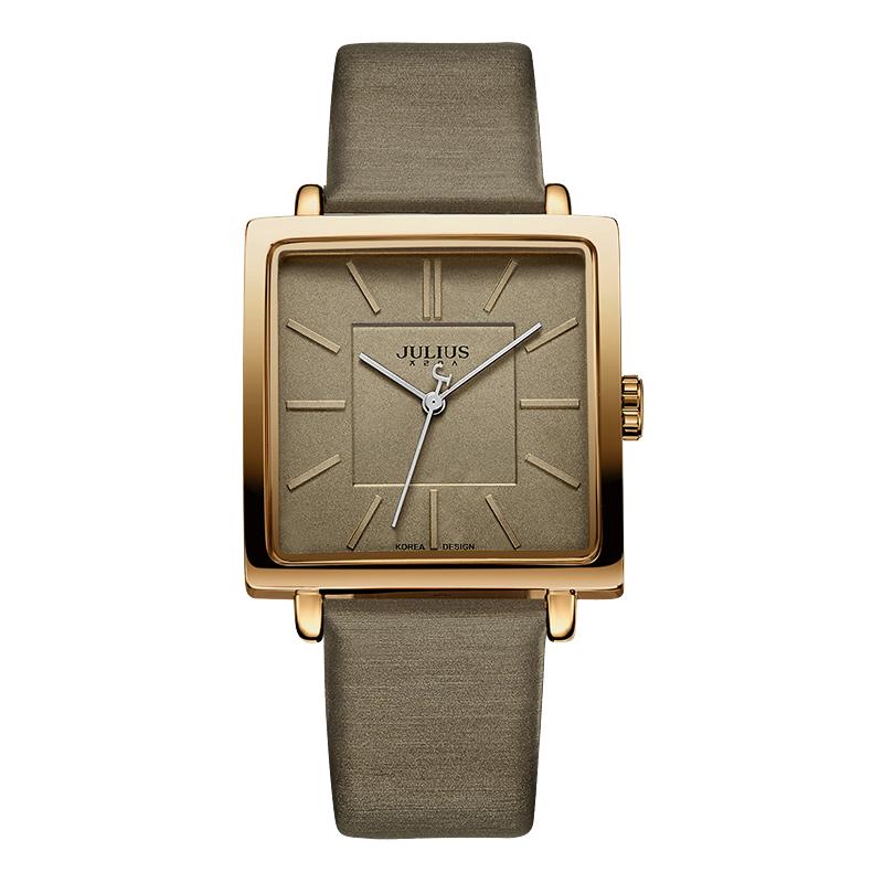 Julius聚利时手表女士款名牌简约气质时尚复古潮流方形防水学生表